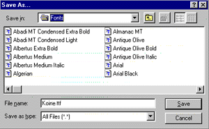 Windows 95 Save As box><BR clear=
